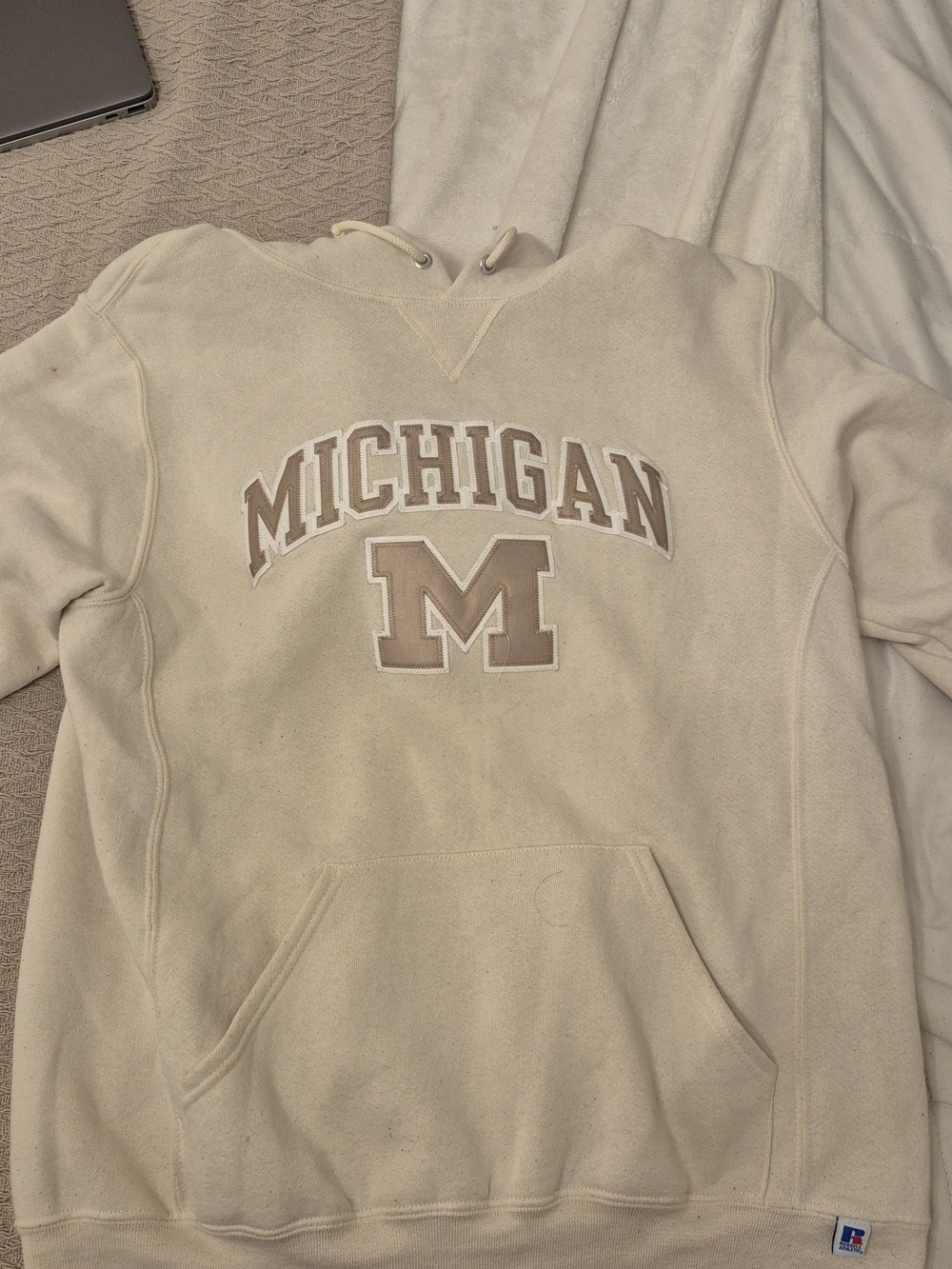 Russell Athletic Michigan Crewneck Sweatshirt - Cream/Tan
